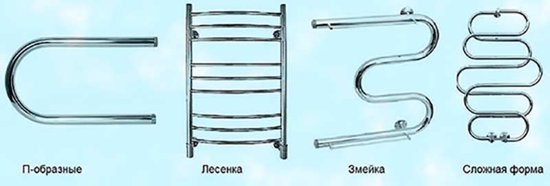 Типы полотенцесушителей Полотенцесушители